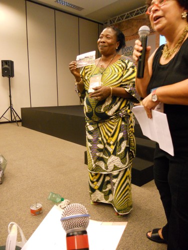 juliene from benin speaking at a panel