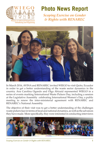 Photo news report. Scoping exercise on gender and rights with RENAREC