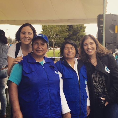 Olga Abizaid and Ana Carolina Ogando with Renarec leaders