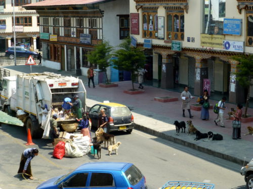 Municipal waste collection in Thimphu