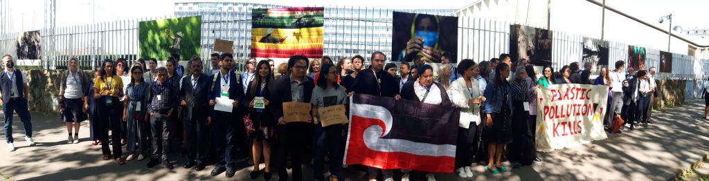 Protest action for lack of access to waste picker and other communities. INC-2, Paris, France. 2023