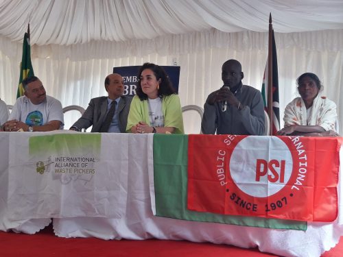 Silvio Alburquerque, Lucia Fernandez, Harouna Nias, and Kulsum at the presentation.