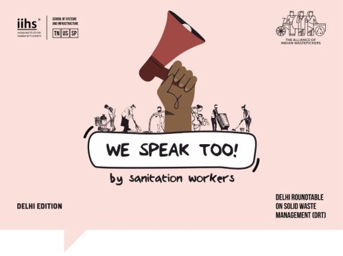 !We speak too!" by sanitation workers.