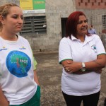 Waste pickers' network leader on the left and Maria Mônica da Silva, of CooperLimpa, on the right. Photo credit: WIEGO.