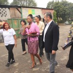 The South African delegates visiting CooperLimpa with Maria Mônica da Silva as their guide. Photo credit: WIEGO.