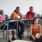 Discussões em grupo na oficina sobre gênero / Group discussions at the gender workshop