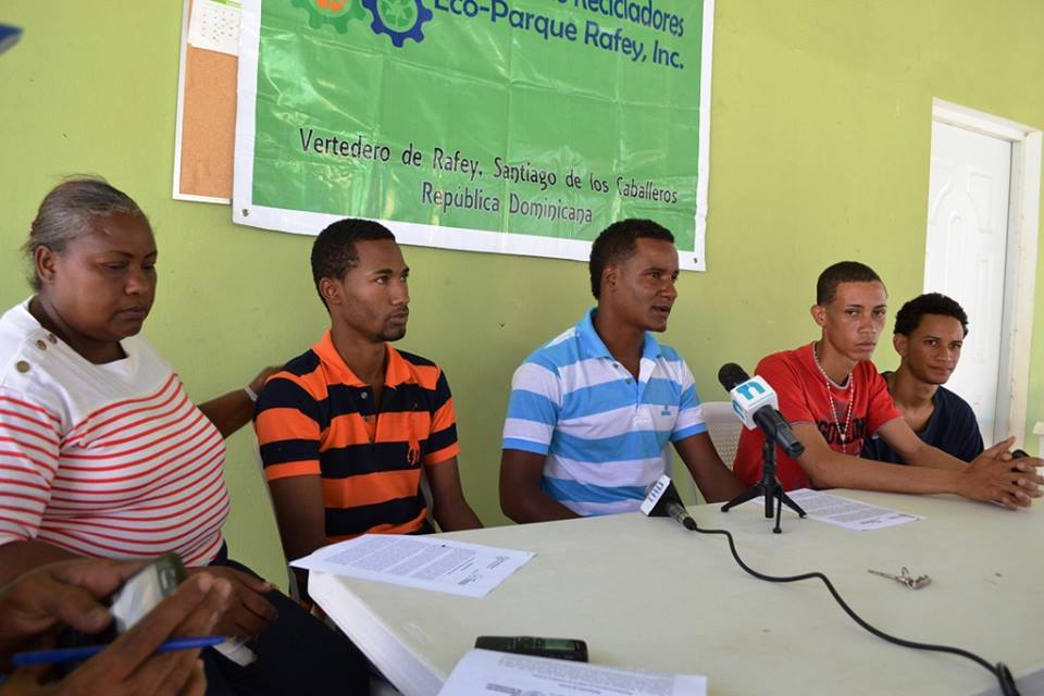 Reunión de prensa. Foto: La Asociación de Recicladores del EcoParque Rafey.